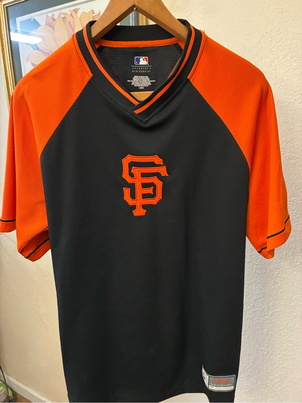 MLB San Francisco Giants Black Jersey with Orange Lettering